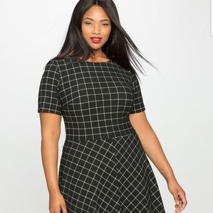 Checkered Fit and Flare Dress